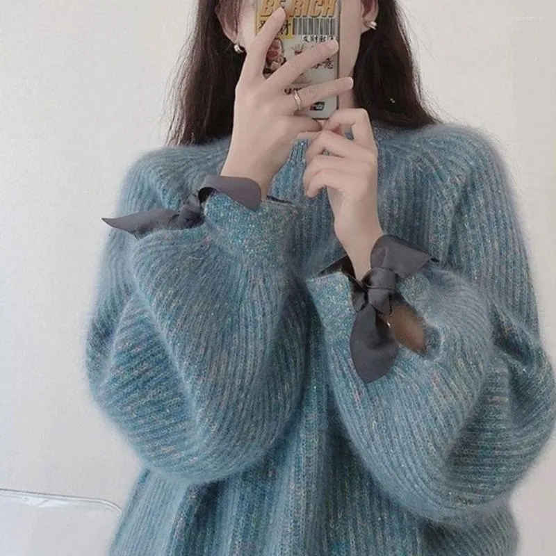 Fluffy Sweater Women Autumn Winter Plush Pullover Ladies Korean