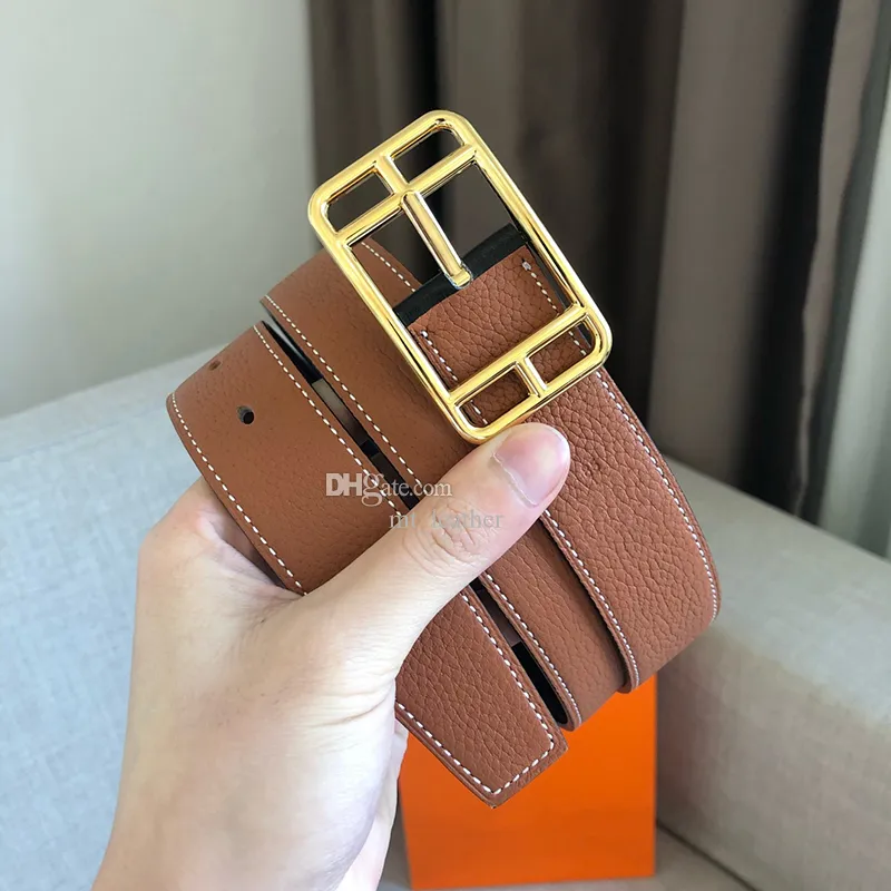 designer mens belt woman fashion leather belts reversible genuine leather width 3.2cm waistband high quality steel buckle cintura uomo size 100cm-125cm with jeans