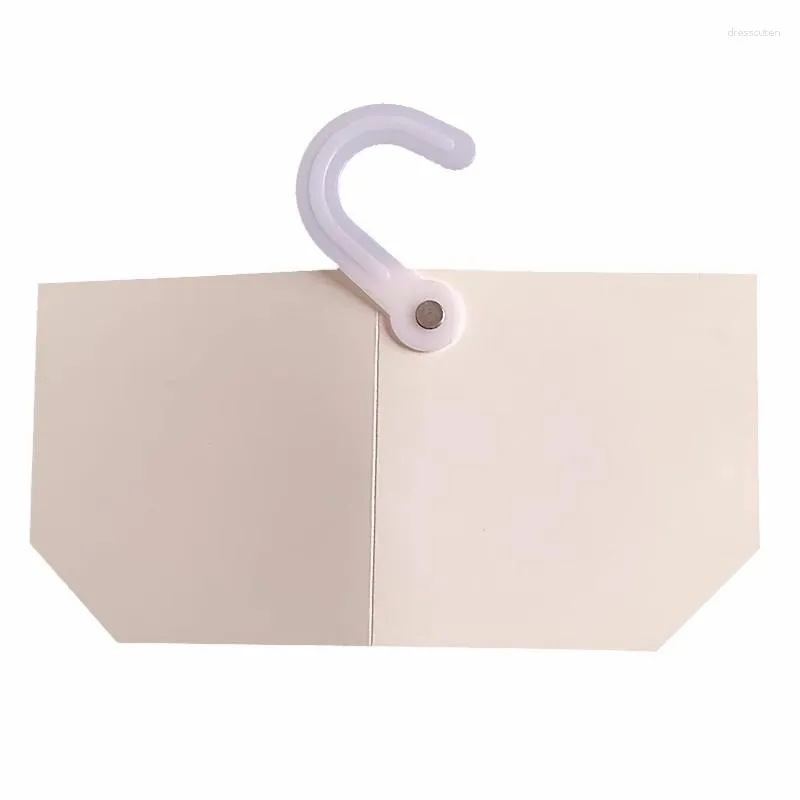 50pcs Fabric Swatch Header Hanger Blank White Card Plastic J Hook