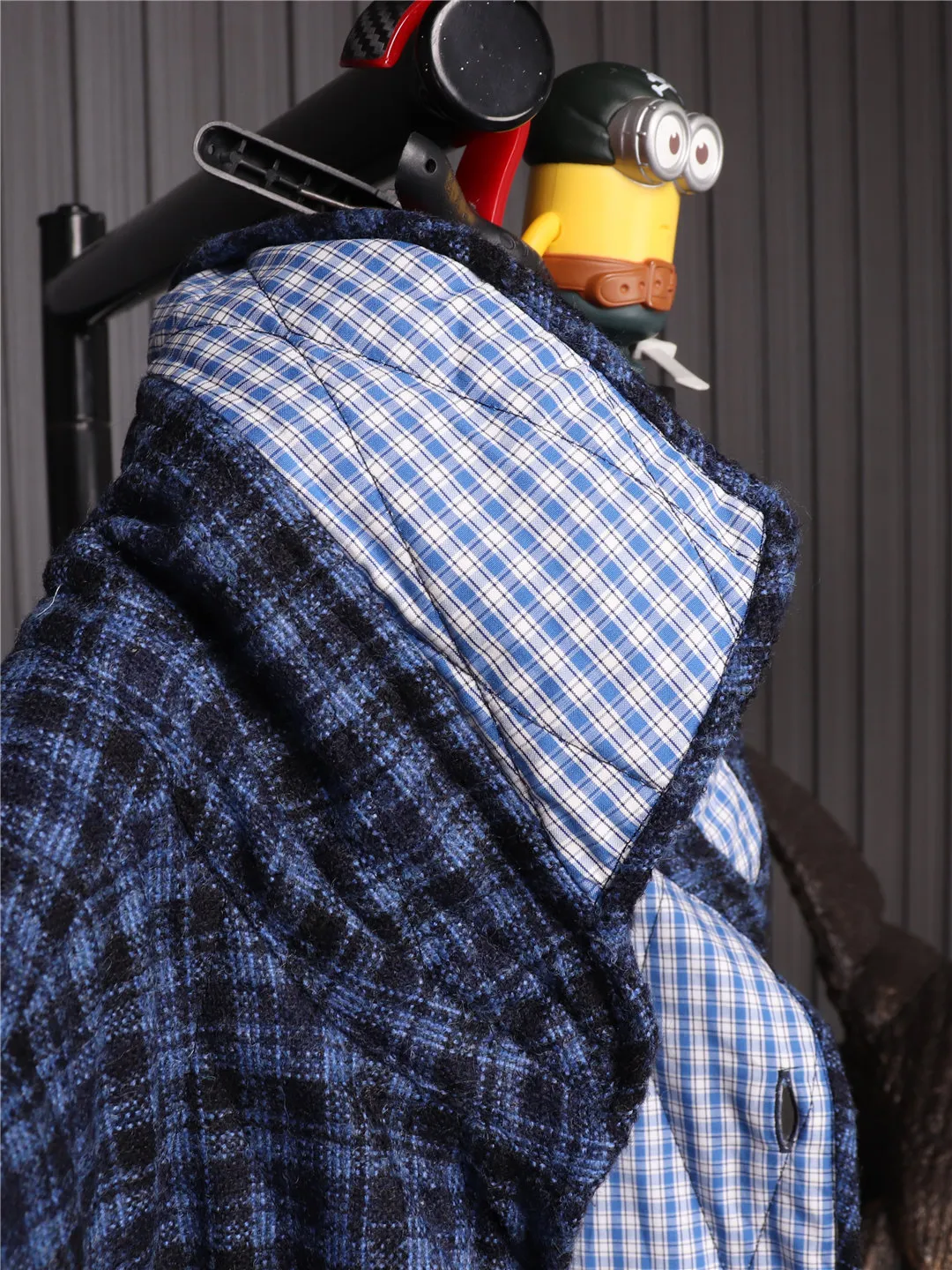 メンズジャケットオータムキトンコットンカシミアカジュアルカジュアル格子縞のコートトップ