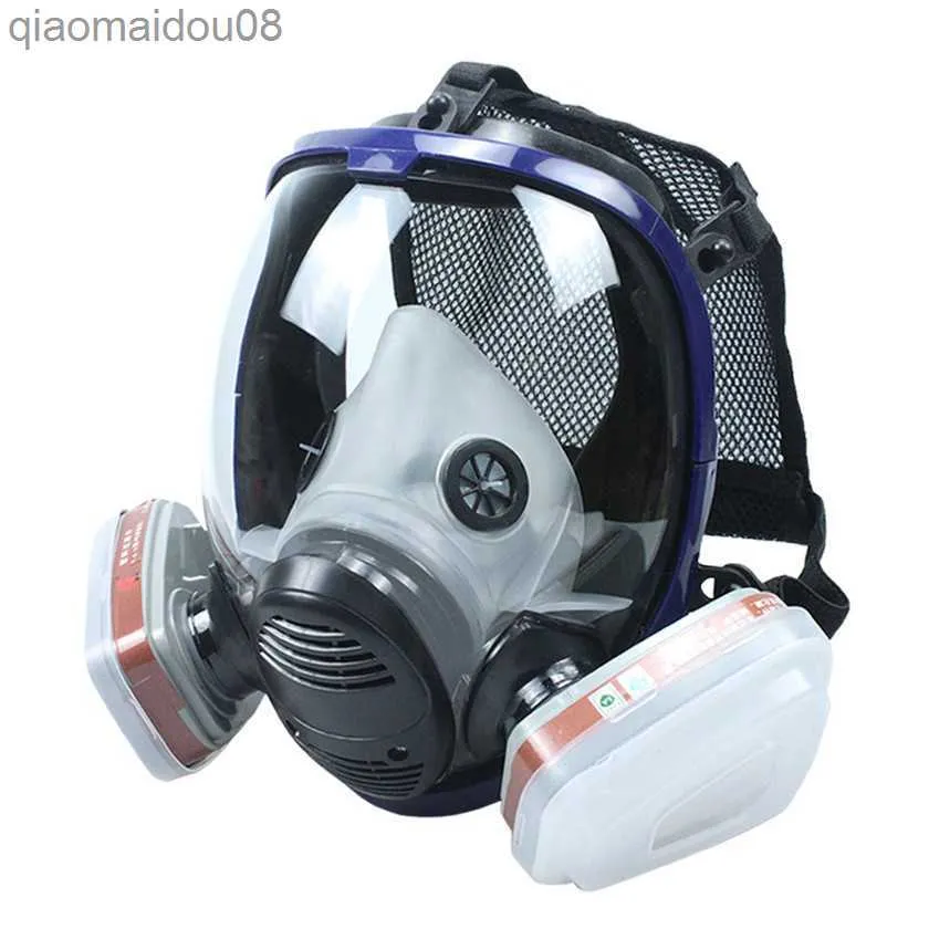 Vêtements de protection anti-poussière respirateur masque chimique peinture au gaz pesticide spray silicone 6800 7 en 1 filtres complets pour le soudage en laboratoire HKD230828