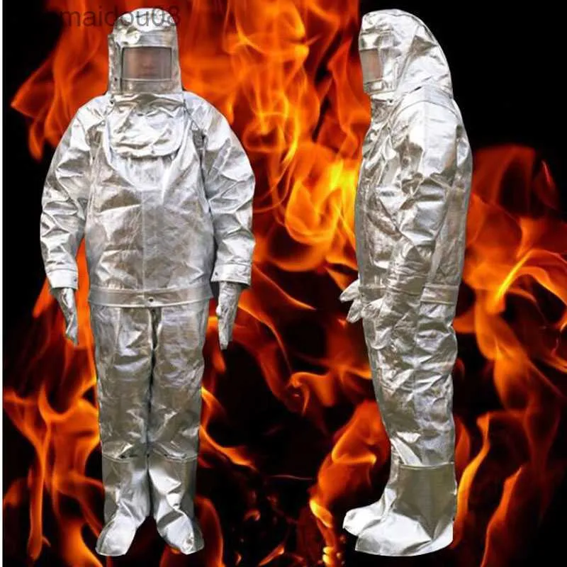 Thermal Radiation 1000℃ Heat Resistant Aluminized Suit Fireproof Clothes  M/L | eBay