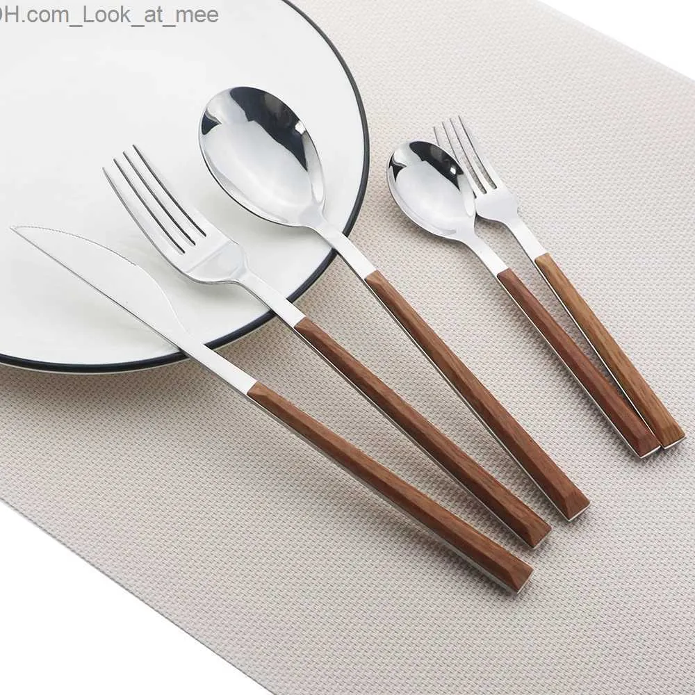 12-16Pcs Cutlery Set Chopsticks Knife Fork Spoon Stainless Steel Korean Dinnerware Set Kitchen Accessories Luxury Tableware Set Q230828