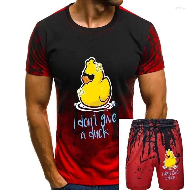 Herren Trainingsanzüge T-Shirt I Don'T Give A Duck Schwarz Hochwertiges T-Shirt