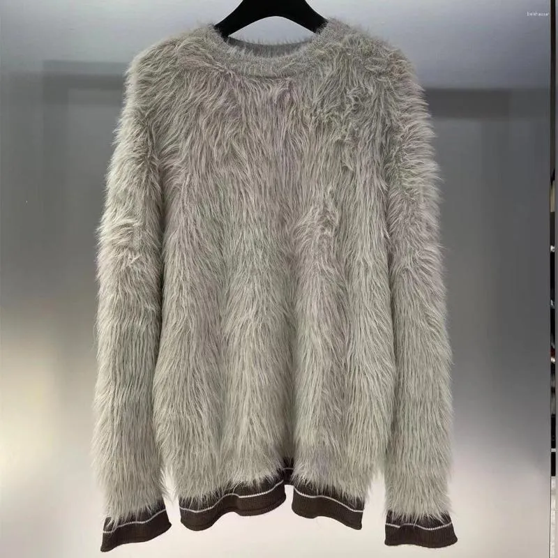 女性用セータープルオーバーオリジナルモヘアデザインハイエンドユニセックスファッションセーター高品質の男性の有名なトレンドニットウェア