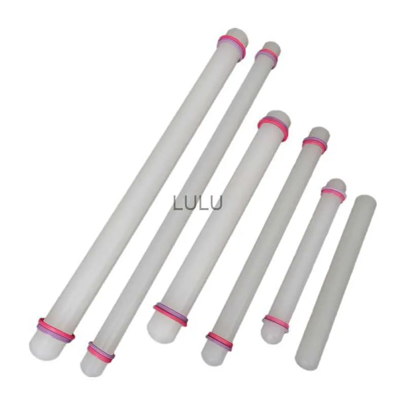 23/33 / 50CM Ustensiles de cuisson Rouleau à pâtisserie en plastique blanc Rouleau de pâte à gâteau antiadhésif Décoration de gâteau Artisanat de cuisson Outil de cuisson M576 HKD230828