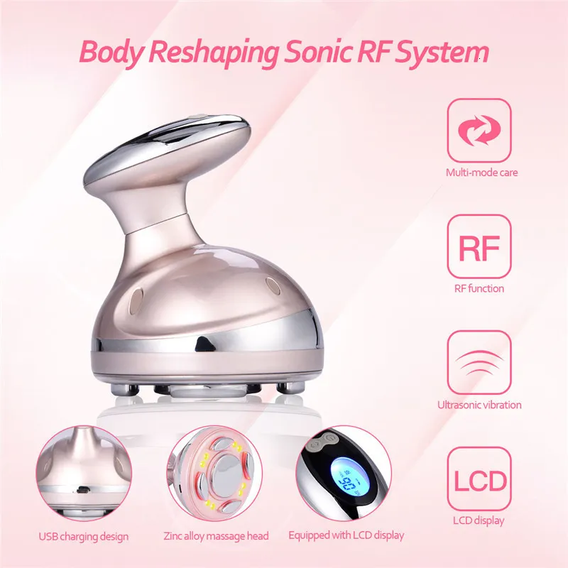 Ansikte massager RF -kavitation ultraljudslimning led fett anti cellulit lipo enhet hud åtdragning viktminskning skönhet maskin 230828