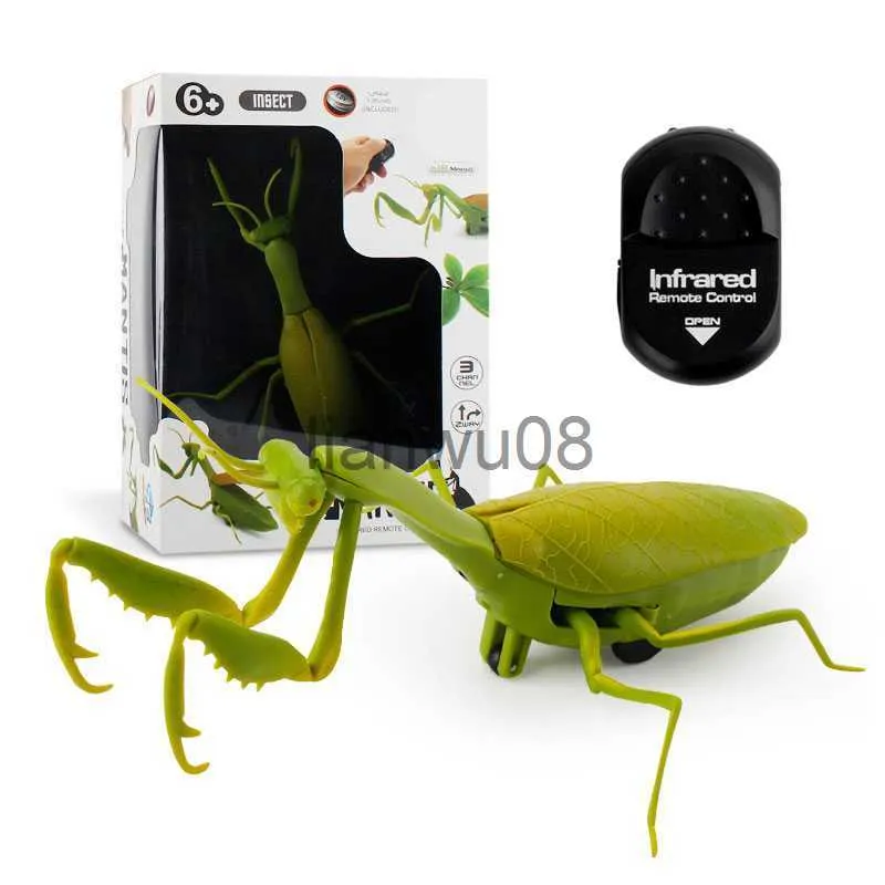 Electric/RC Animals RC Animal Remote Control Toys Insect Toy Infrared Simulation Fly Mantis Electric Toys for Boys Prank Insects Halloween Kids X0828