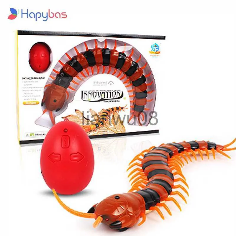 Elektro-/RC-Tiere NEU Infrarot-RC-Fernbedienung Simulation Tausendfüßler CreepyCrawly Kinderspielzeug Geschenk Orange Schwarz x0828