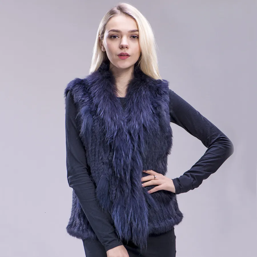 Genuine rabbit store fur vest