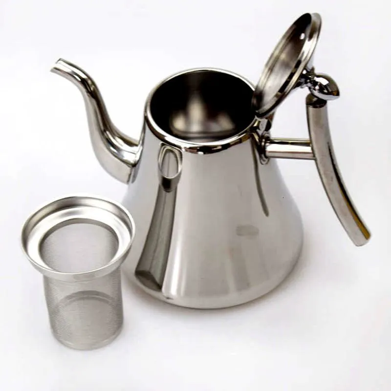 Water Bottles 12 L Drip Kettle Coffee Tea Pot Nonstick Coating Food Grade Stainless Steel Gooseneck Swan Neck Thin Mouth 230828