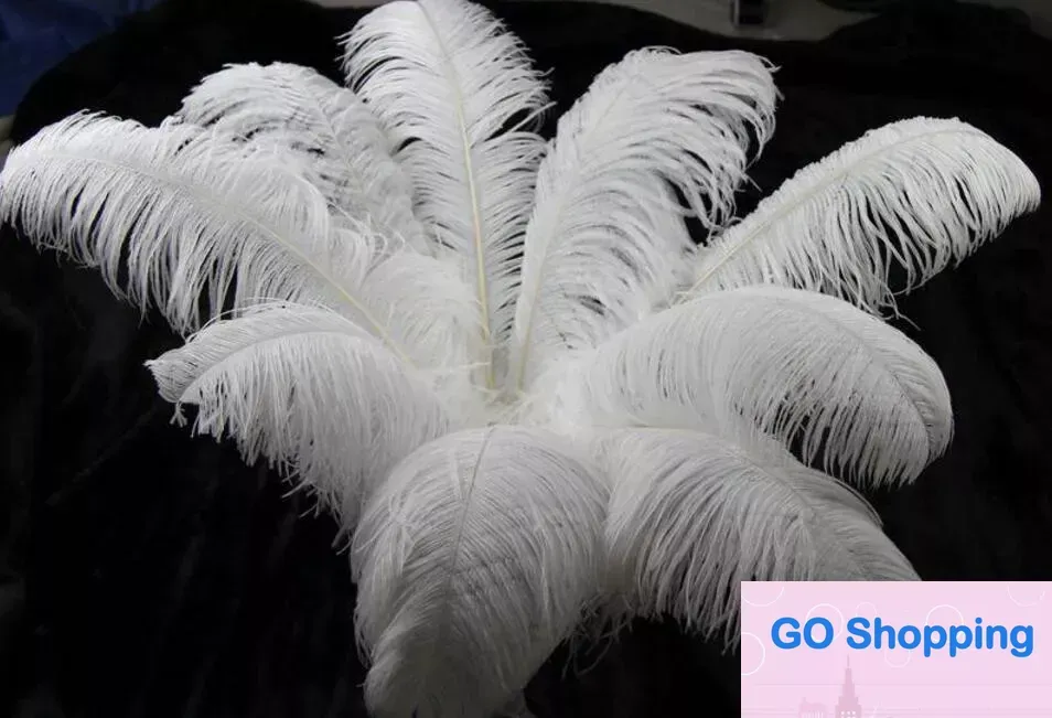 高品質30〜35cm DIYジュエリークラフトのための美しいダチョウの羽を作るウェディングパーティーの装飾アクセサリーウェディングデコレーション
