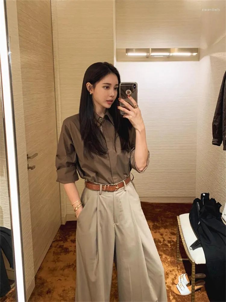 Korean style wide leg pants hotsell