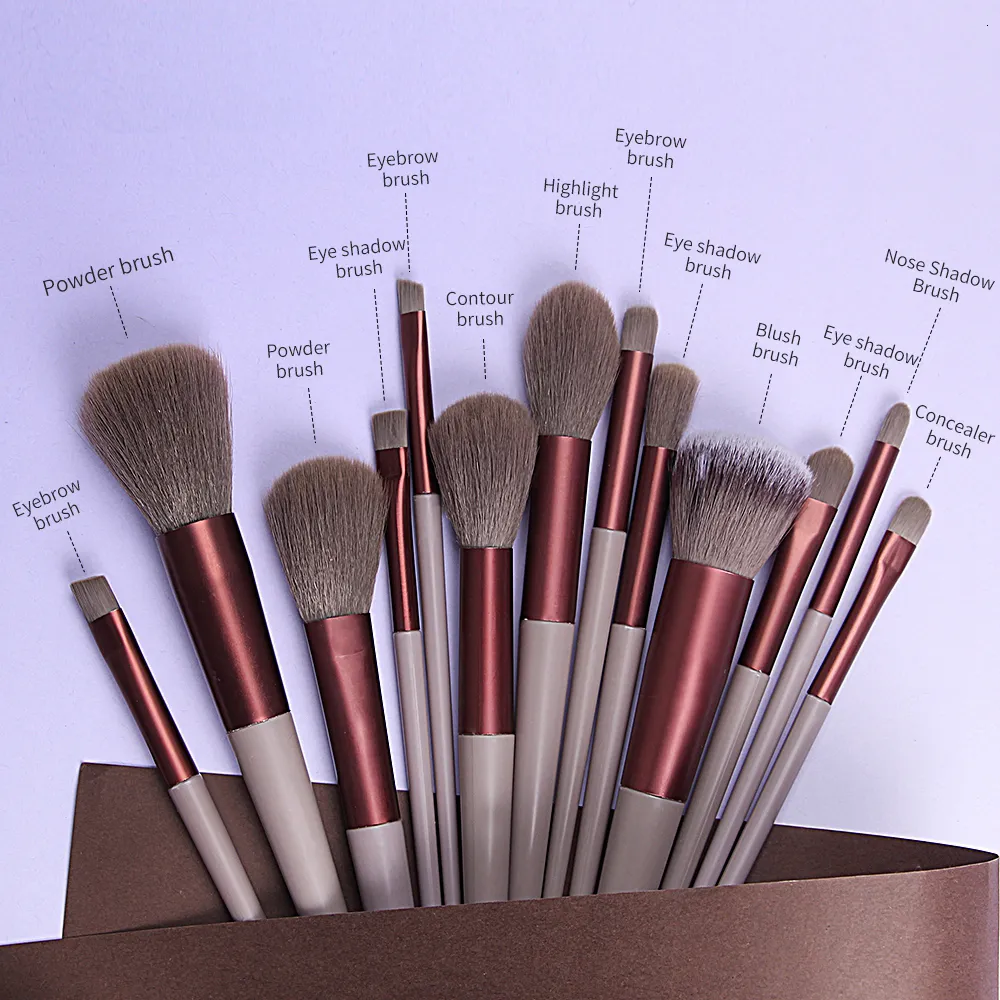 Make-up Gereedschap 13 STUKS Veel Borstels Set Oogschaduw Foundation Vrouwen Cosmetische Poeder Blush Blending Beauty Make Up Tool 230828