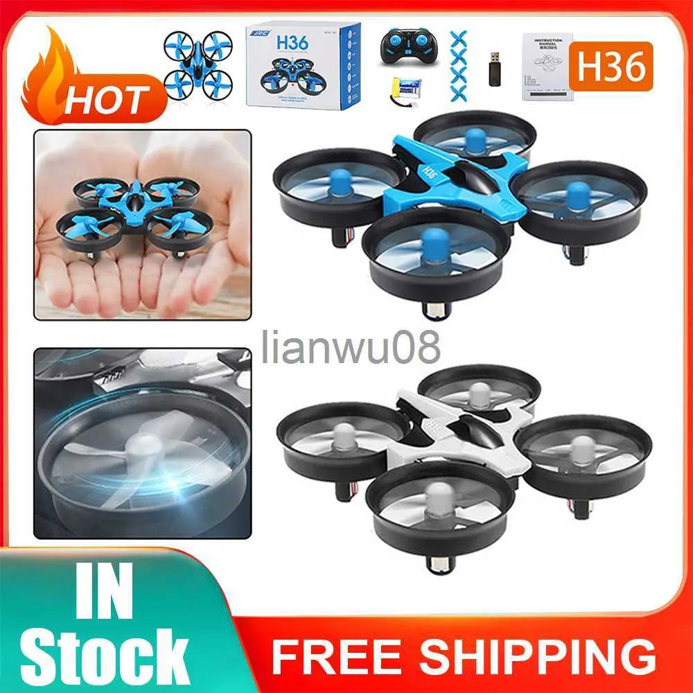 Electric/RC Animals JJRC H36 Mini RC Drone 4ch 6Axis Headless Mode Helicopter 360 graders Flip Remote Control Quadcopter Toys med LED -lampor X0828