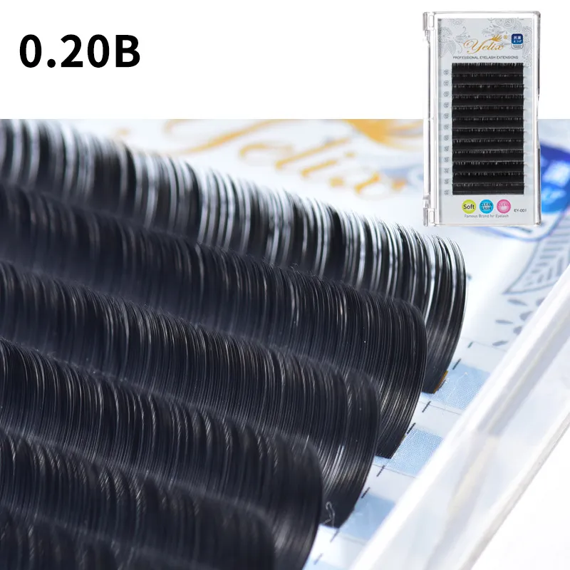 Zero touch grafting eyelashes Natural Dense Single Root Dense Arrangement 0.2B Matte double pointed air flat hair lashes cluster Individual 8/9/10/11/12/13/14/15 mm