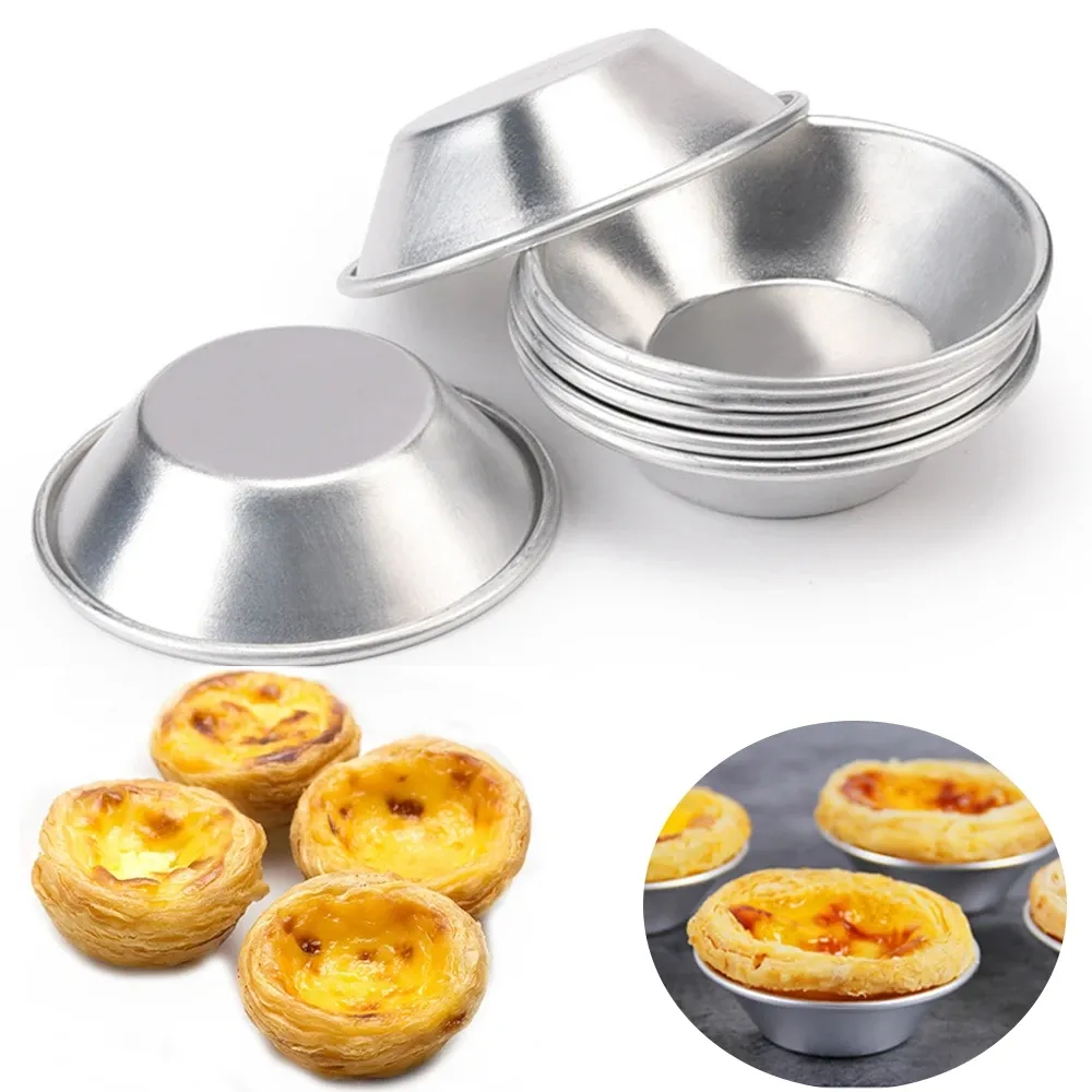 Kitchen Baking Mold Aluminum Alloy Egg Tart Cup Cupcake Cakes Mould For Pastry Cakes Dessert Mini Cupcake Baking Pan