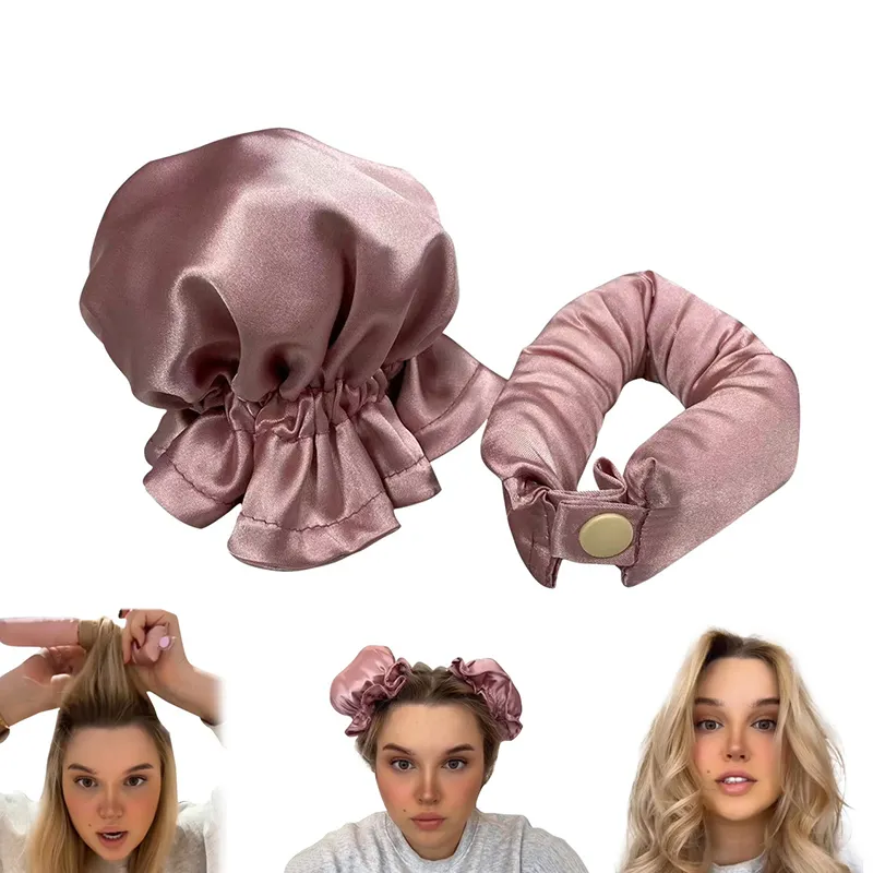 Soft Satin Hair Curling Scrunchie Pillow With Caps Heatless Curling Rod Headband For All Hair Types Overnight Heat Free Curls From Dream high 1.86 DHgate.Com