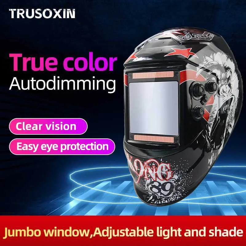 Skyddskläder Svetsning Skyddsmask för hela ansiktet på svetsmasken Wear Welding Argon Arc Welding Anti-Glase Welding Mask HKD230826