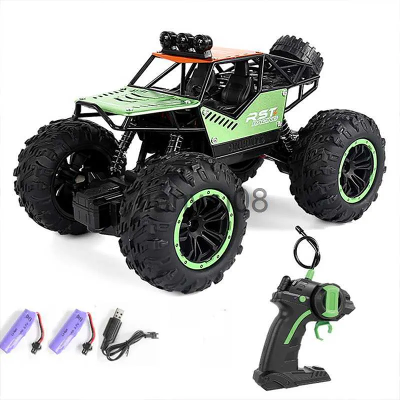 Elektrik/RC Hayvanlar RC Arabalar Uzaktan Kumanda Araba Koşu Monster Truck Metal Kabuk 2WD Çift Motorlar LED Far Rock Trawler Oyuncakları Çocuk Hediyeleri X0828