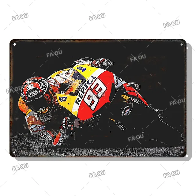Plaque Murale Métal Vintage Elf Racing Team Style Art Déco - Neuf Fabrication Française