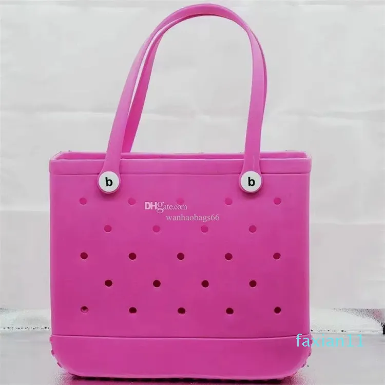 Silicone Beach large tote Luxury Eva Plastic Beach Candy Women cosmetic Bag PVC Basket travel Storage jelly summer Outdoor Handbags