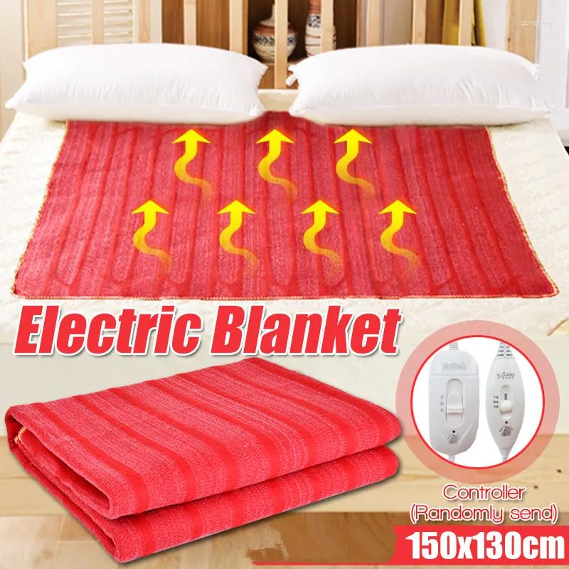 Cobertores cobertor elétrico 220v aquecedor de inverno único corpo aquecedor aquecido termostato aquecimento 150cm x 70cm/150cm x 130cm