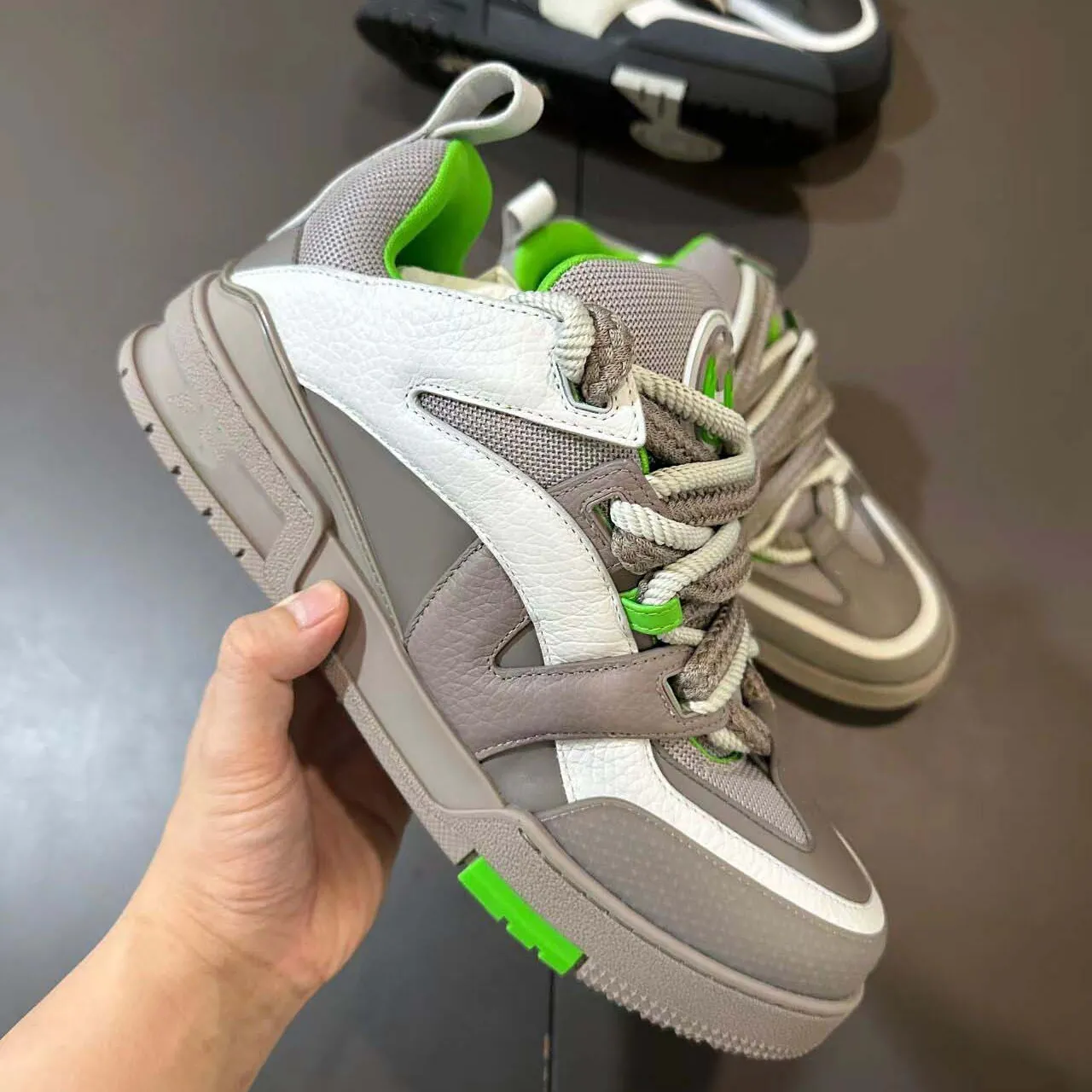 Luxury Mens Sneakers SKATE 23 Autumn Fashion Classic Printed Leather Casual  Shoes