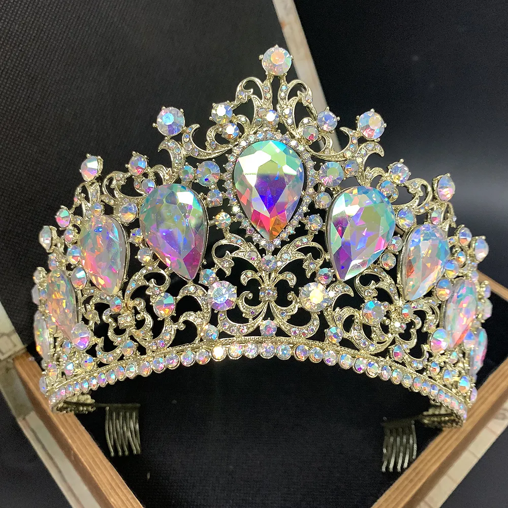 Youfir Bridal Tiaras Headpiece, Crystal Teardrop... From 