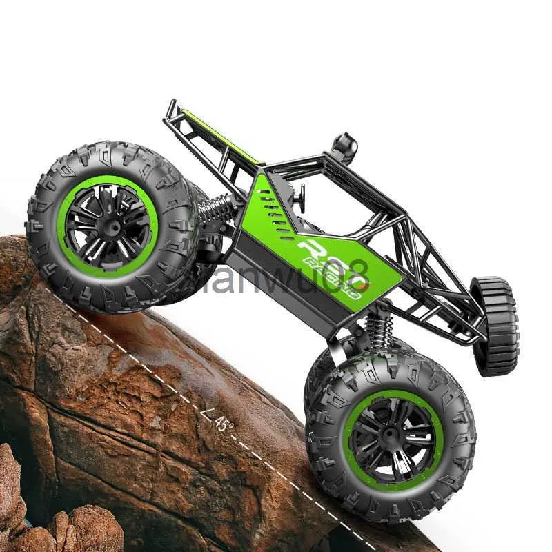 Animali elettrici RC Auto RC Auto telecomandate Off Road Monster Truck Guscio in metallo 2WD Doppio motore Faro a LED Rock Crawler Giocattoli per