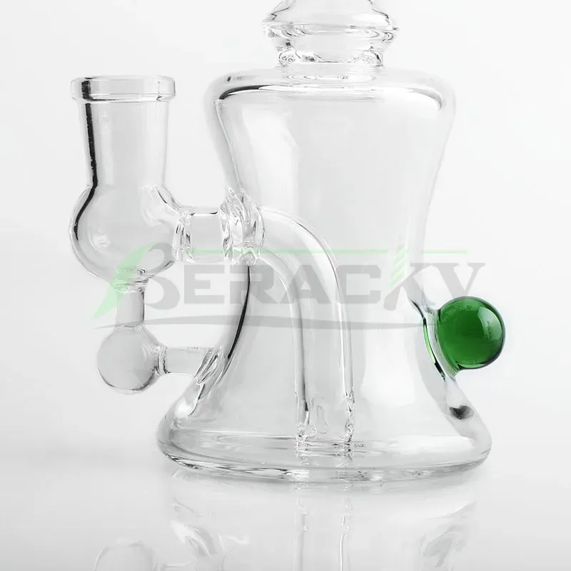 Beracky 6inch Glass Water Bongs With 14mm Glass Bowl Colorful Heady Glass Water Pipes Beaker Bongs Dab Oil Rigs Recycler Bong For Smoking