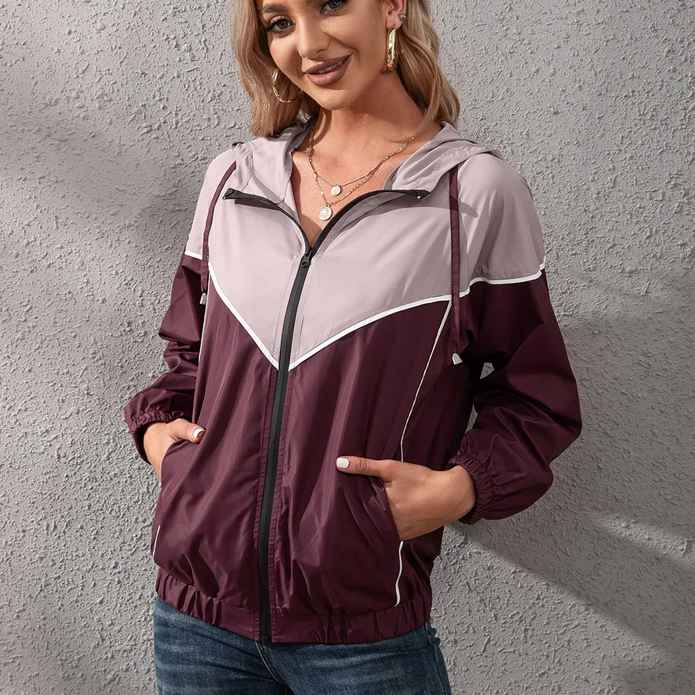 Womens Jackets Custom Your Women Jacket Patchwork Sports Casual Climbing Coat Hooded Female Clothing Long Sleeve Lightweight 230828 From 14 42 DHgate