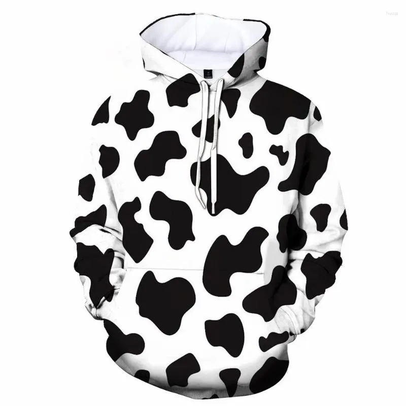 Men's Hoodies Fashion Cow Cattle Farming 3D Printed Men/Women Farm Animal Creative Print Hooded Sweatshirt