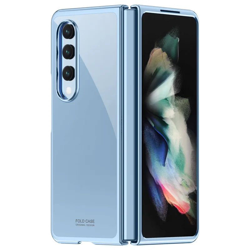 Nuovo design popolare placcatura elettrolitica Phantom Full Shell per Samsung Galaxy Z Fold 4 Custodia traslucida elegante colorata anti-giallo