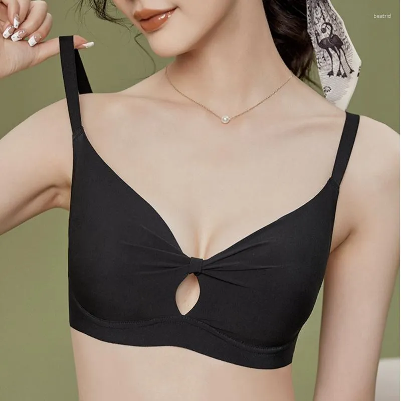Small Thin Steel Ring Gathered Anti Sagging Bow Girl Bra For Summer Breasts  No Trace Bra Underwear For Women From Beatricl, $9.14