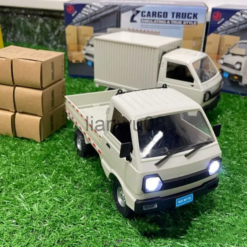 Elektro/RC Tiere 110116 Wpl D12 Rc Auto Simulation Drift Klettern Lkw Led Licht Haul Fracht Fernbedienung Elektrische Spielzeug Geschenk für Kinder x0828