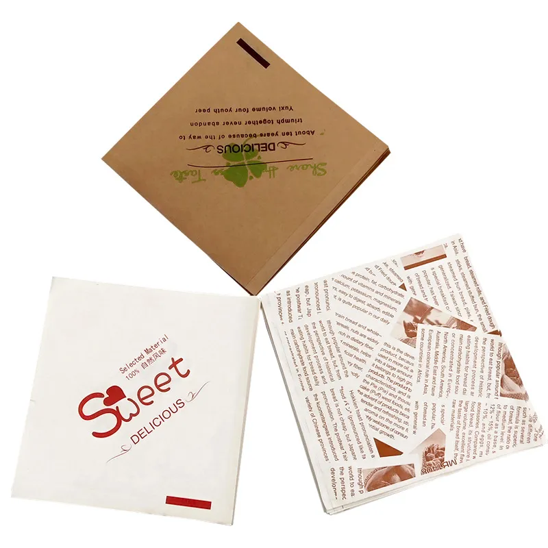 Confezione regalo 100 pezzi Sacchetti di carta antiolio per alimenti Panini Ciambelle Accessori per la cottura del pane Sacchetti per imballaggio