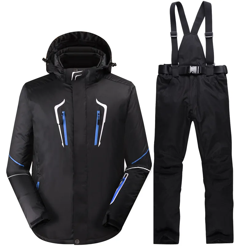 Skiing Suits Ski Suit Winter Warm Thickening Jacket Men s Outdoor Windproof Waterproof Breathable Veneer Coat Bib Pants 230828