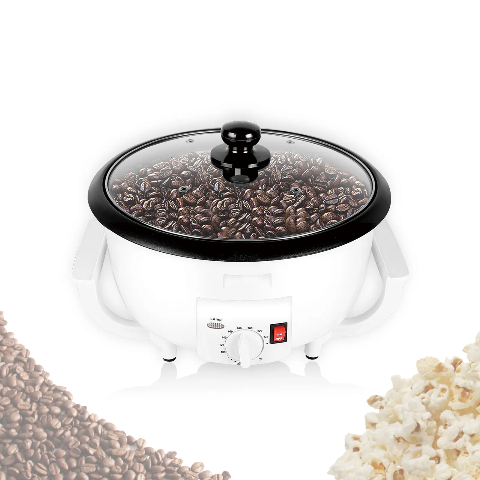 Mills Electric Coffee Bean Roaster Baked Peanut Beans Baking Stove Popcorn Make Dryer Roasting Machine Grain Drying 230828