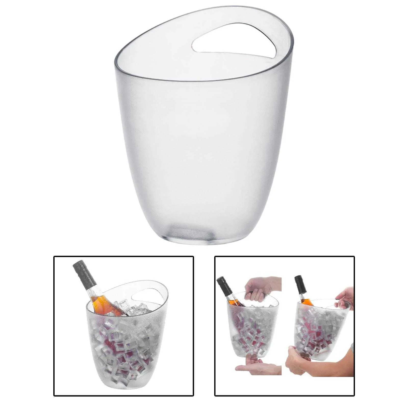 Transparent 3L Ice Bucket Beer Chiller Beverage Tub for Pub restaurant