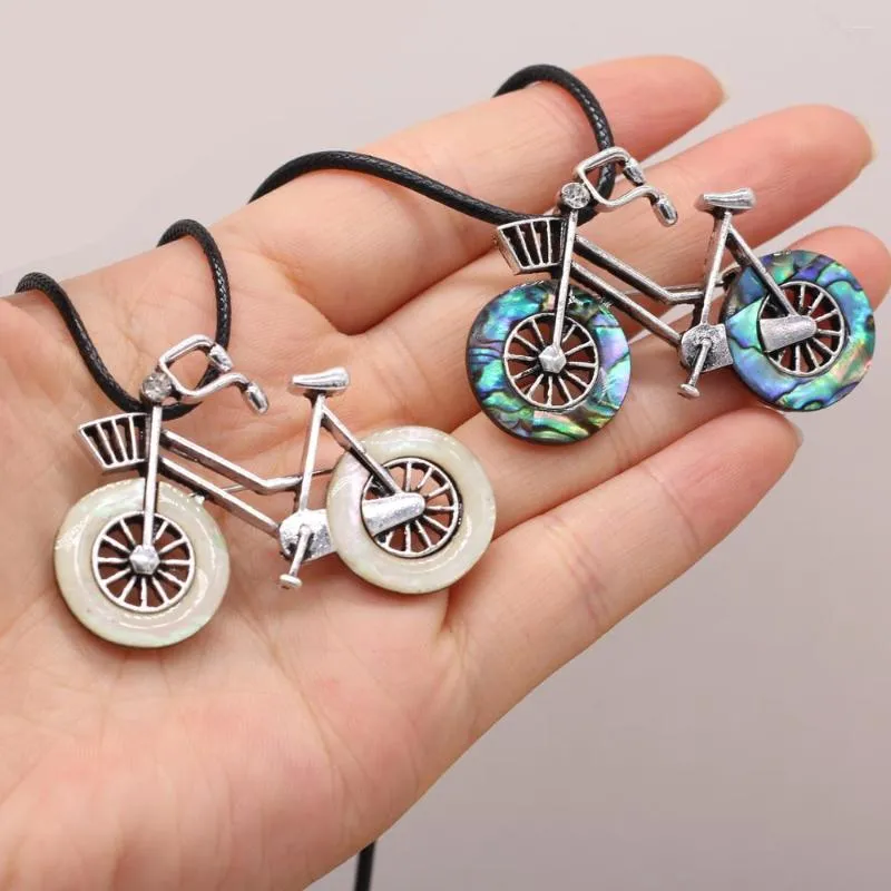 Hänge halsband naturliga vitt abalonskal legering halsband cykel modellerar utsökta smycken mäns och kvinnors par bankettgåvor