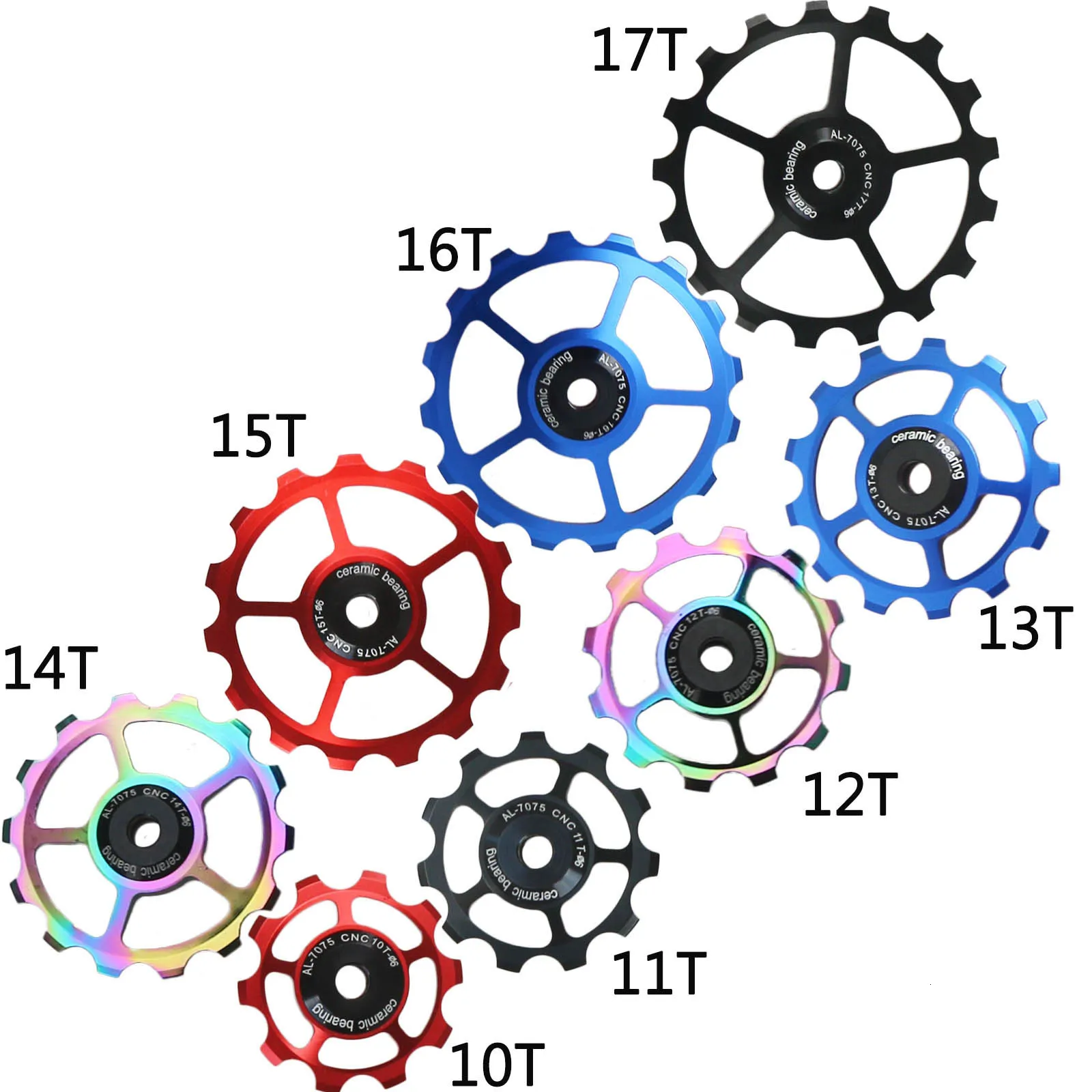 Przerzutki rowerowe 10t 11t 12t 13t 14t 15t 16t 17T Roller Tylna przerzutka koła koła ceramiczne MTB Drogowe Przewodnik rowerowy dla Shimano 230826