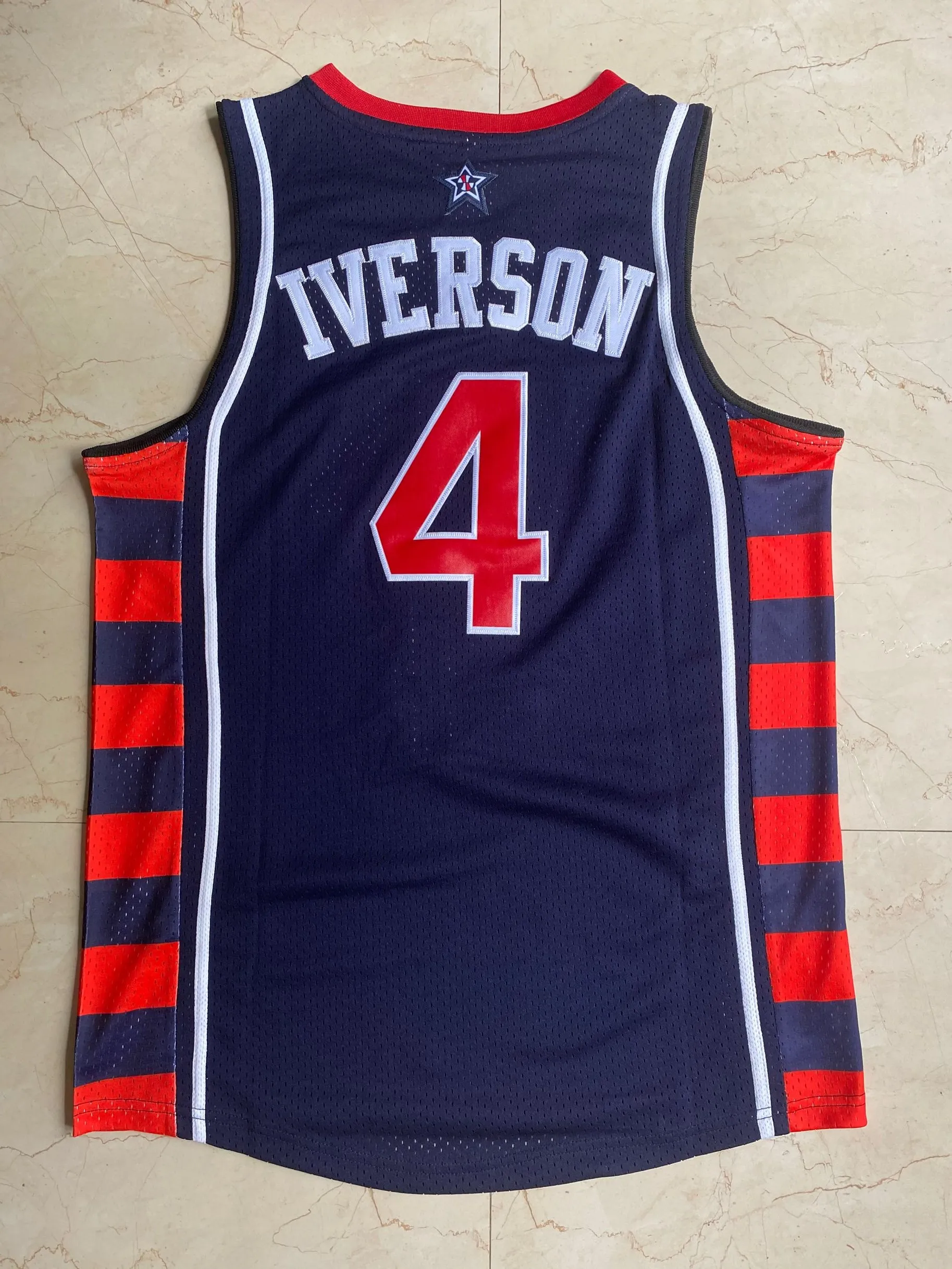 2004 Team USA custom basketball uniforms - LeBron James and Allen