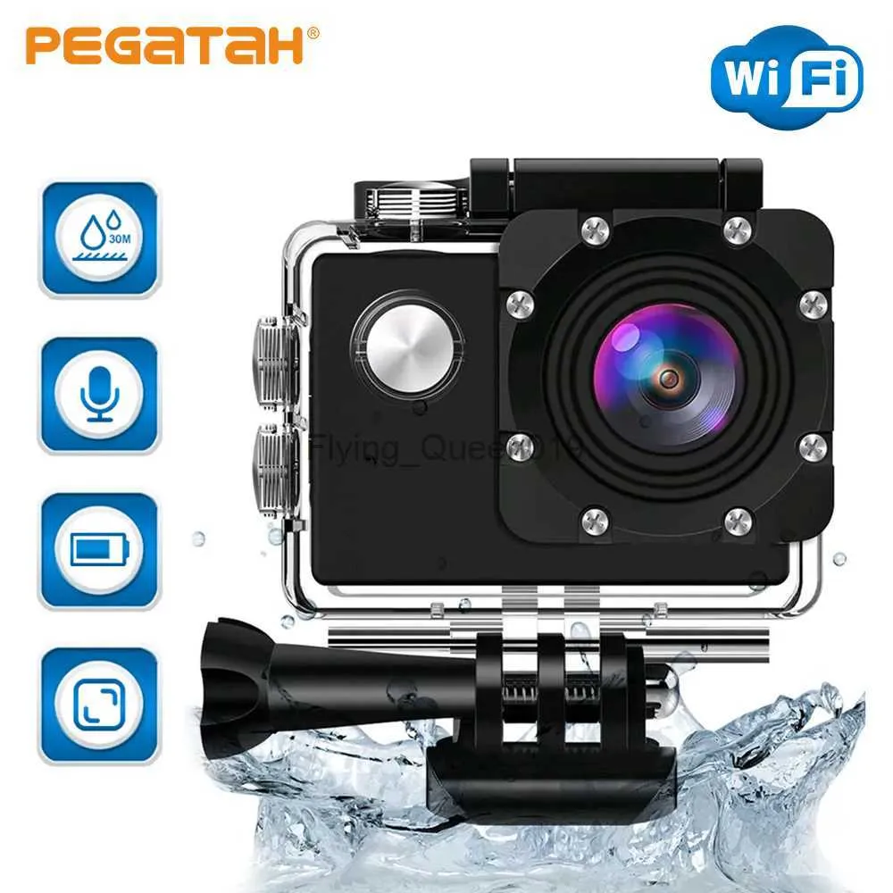 Eylem Mini Kamera WiFi 2.0 inç 170D Su Geçirmez Kask Video Kamera Spor Kamerası HKD230828