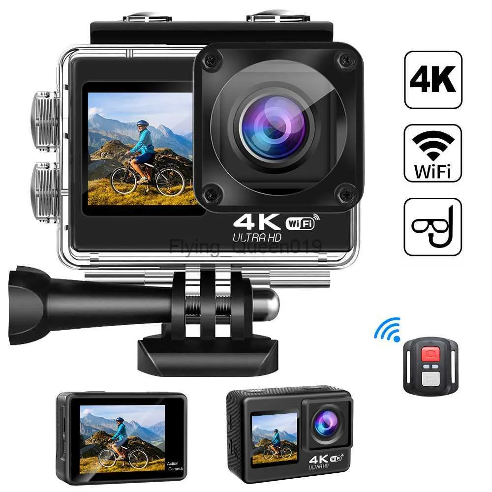 HGDO S60 Action Camera Ultra HD 4K 60fps 1080p 120fps WiFi 2 tum 170D undervattensätet Hjälmvideoinspelning Sport Cam HKD230828