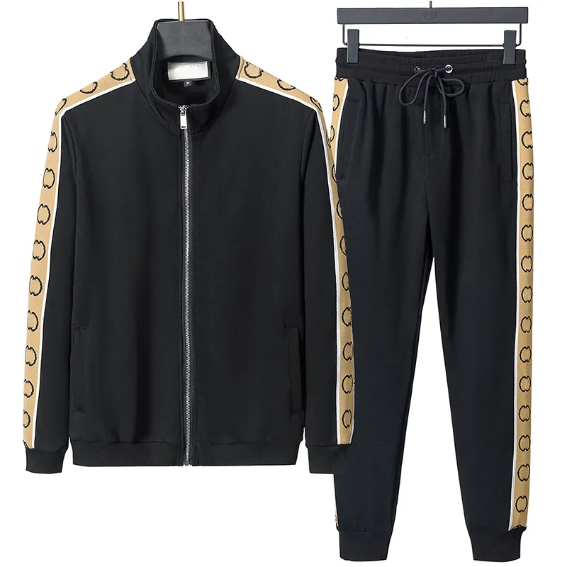 Fashion Loose Tracksuits Autumn Men Sportswear Jackets + Pants Two Piece Set Male Solid Jogging Gymkläder