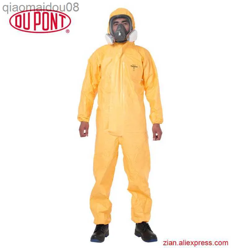 Schutzkleidung DuPont Typ 3 Chemikalienschutzkleidung Hochkonzentrierte anorganische starke saure alkalische biologische Arbeitsstoffe Barriereanzug HKD230826
