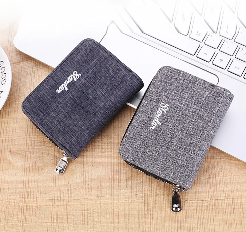 Billetera De Lona Para Hombres De La Tarjeta Diseñadora: Delgado