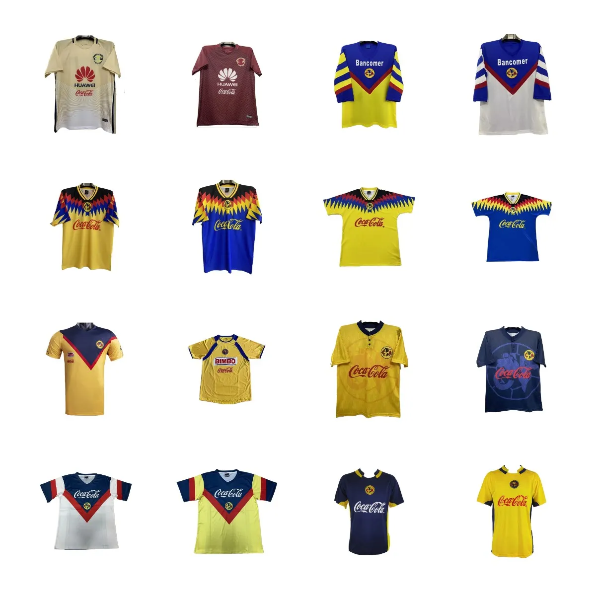 Club América Retro Soccer Jerseys GIOVANI RETRO LIGA MX Camisas de futebol MÉXICO R.SAMBUEZA P.AGUILAR O.PERALTA C.DOMINGUEZ MATHEUS 94 95 97 98 99 04 05 06 12 13 16 17 Uniforme