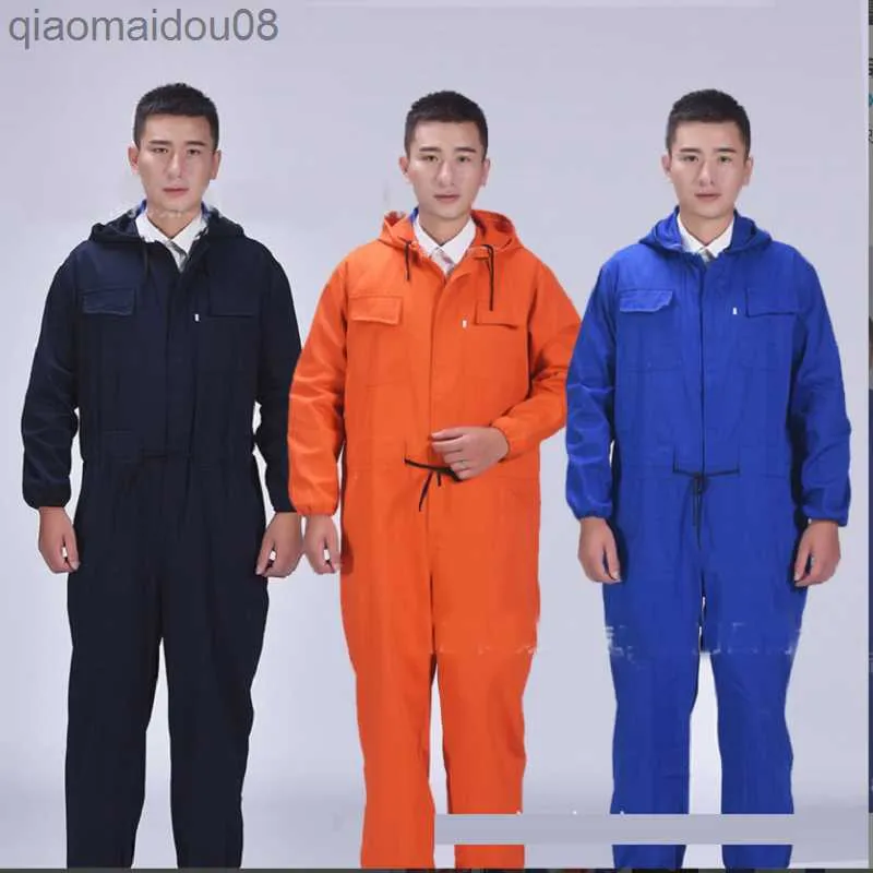 Protective Clothing Dust Proof Working Overalls Hooded Worker Coveralls auto repairmen worker Jumpsuit warehouse working Uniforms thin Work Clothing HKD230826